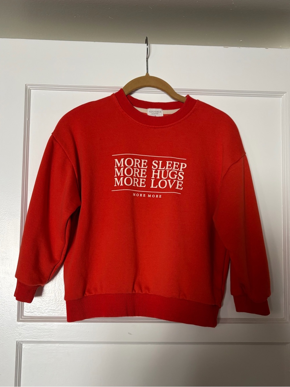 Fostered Collection More More Kids Red Crewneck